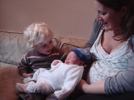 Emma, Baby Fox and his big brother Rock looking pretty chuffed with his new brother!